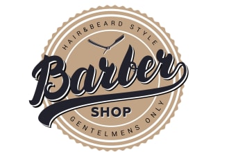 design barber shop   logo very fast with super color