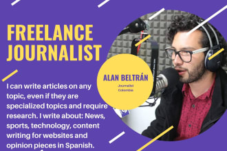 work as a freelance journalist experience in news in spanish