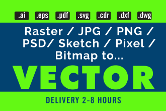convert pixel to vector, raster to vector, image to vector