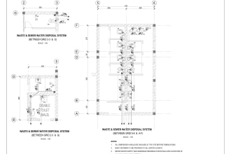 draw plumbing mep drawing in auto cad or revit