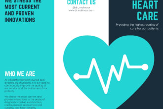 design digital brochure, menu, flyer, card in 10 hrs