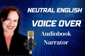 be your english female audiobook narrator and producer