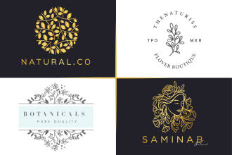 design luxury skin care, cosmetic, spa, salon, beauty logo and hair care