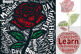 design excellent word art in the shape you desire