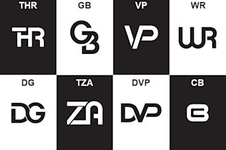 create initial logo, simple, monogram