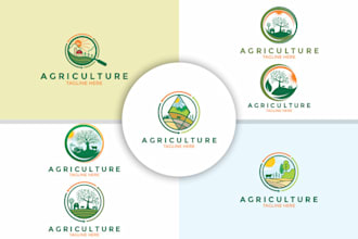 create a fitness, agriculture, construction logo