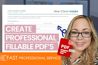 create a professional fillable PDF from your word, PDF or scanned document