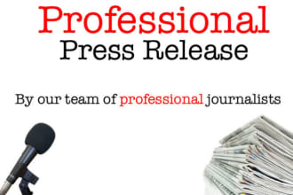 write a professional press release and distribute it