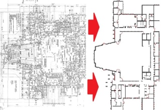 redraw old blueprints and rough sketches