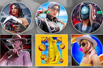 make premium 3d fortnite logo and pfp design