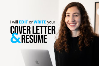 edit or write your cover letter and resume