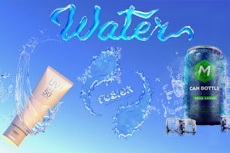 add a realistic water effect for your logo, text, product