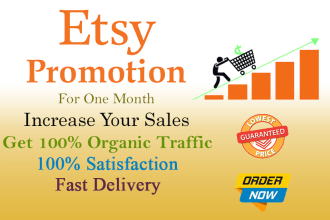 provide etsy shop promotion to boost ranking