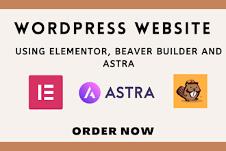 build wordpress site with elementor or beaver builder