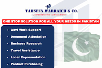 handle all your legal, official, government work in pakistan