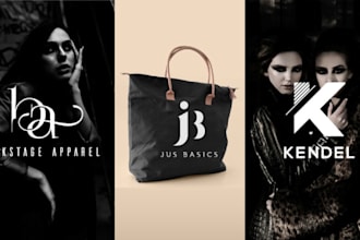 modern fashion logo with copyrights