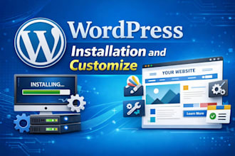 wordpress  installation and customize