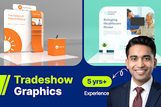 design trade show booth graphics with 4k renders
