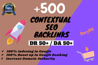 create 500 high quality contextual SEO dofollow backlinks