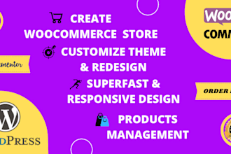build ecommerce wordpress website using woocommerce, elementor pro