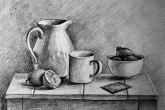 draw illustrations in pencil drawing sketch style
