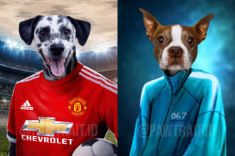 create custom job pet portrait high quality
