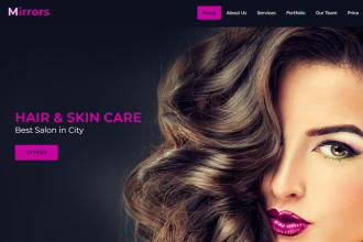 build skincare beauty salon and cosmetic website