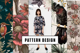 vector surface fabric and floral pattern design for clothing