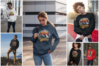 create 200 realistic HD hoodie or sweatshirt mockups