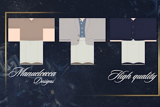 design and create custom detailed roblox clothing for you
