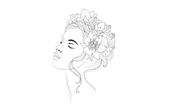 draw one line art, minimalist line art  illustration with in 2 hours