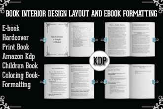 do amazon KDP book formatting, paperback and kindle ebook formatting