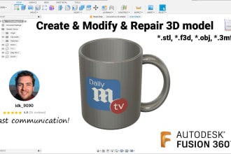 design stl model for printing in fusion 360 cad
