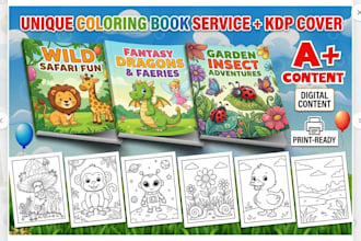 create an amazon KDP  coloring book for kids
