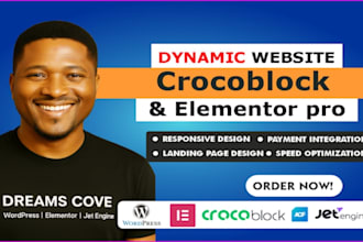 design and develop  high converting wordpress website with elementor, jet engine