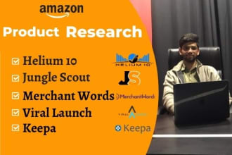 do amazon product research and hunting for private label