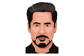 do vector illustration or cartoon face