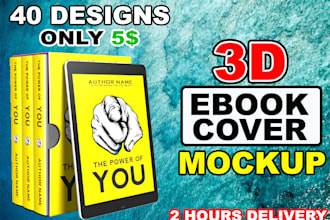 give 70x photorealistic 3d mockup for your ebook cover