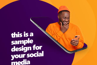 create well designed instagram poster for you