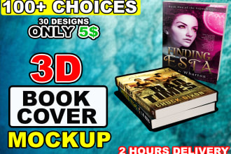 give you 3d photorealistic mockup for your book cover