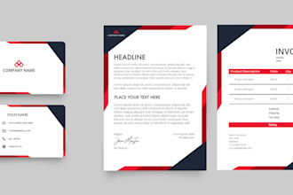 design unique, professional letterhead, business card for you