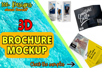 give you 3d photorealistic brochure cover mockups