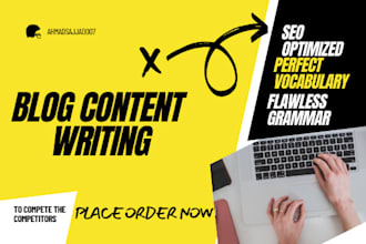 provide my blog content writing services