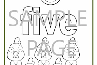 give commercial use number learning worksheets and workbook KDP