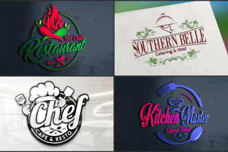design logo for restaurant, fast food, catering, bakery, caribbean BBQ, mexican