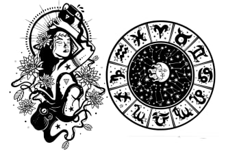 create a unique line art tattoo design