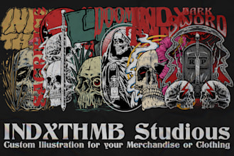 make design dark art illustration for clothing or t shirt