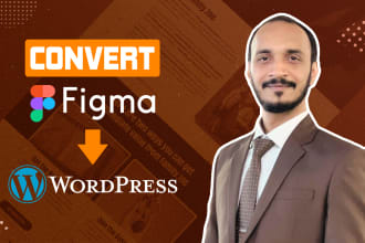 convert figma to wordpress , figma or HTML to wordpress