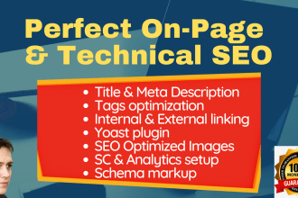 do onpage and technical SEO of wordpress site using yoast or rank math plugin