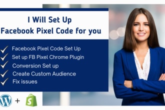 set up and solve issues of facebook pixel and events